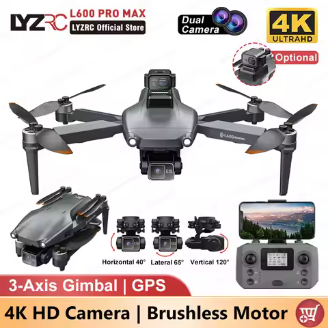 LYZRC L600 PRO MAX 4K HD Dual Camera Professional GPS Drone Three-Axis Gimbal Brushless Motor 5G WIF
