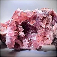 1PC Natural Mineral Specimen Cluster Cave Energy Pink Amethyst Rose Quartz Clusters for Home Decoration (Color : 170G-200G)
