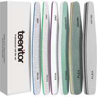 Teenitor Nail File Nail Cushioner, 6 Pieces Natural Nail File Cushioner, Nail File Board, Nail Cushi