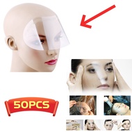 50PCS Hairdressing Haircut Face Mask Shield Cover Hair Face Cover Transparent Baffle Block Salon Hai