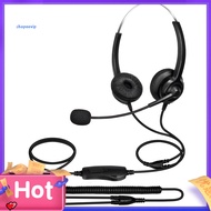SPVPZ H300D Telephone Headset Lossless Noise Reduction Breathable 35mm RJ9 Call Center Communication Binaural Headphone for Truck Driver Office