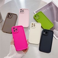 Simple Soft Phone Case Compatible for IPhone 11 12 13 Pro 14 15 Max XR X XS Max 7 8 Plus TPU Silicone Phone Casing Shockproof Cover Lens Protection