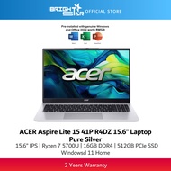 ACER Aspire Lite 15 AL15-41P-R4DZ Laptop - 15.6" IPS/R7-5700U/16GB D4/512GB SSD/Win11 Home