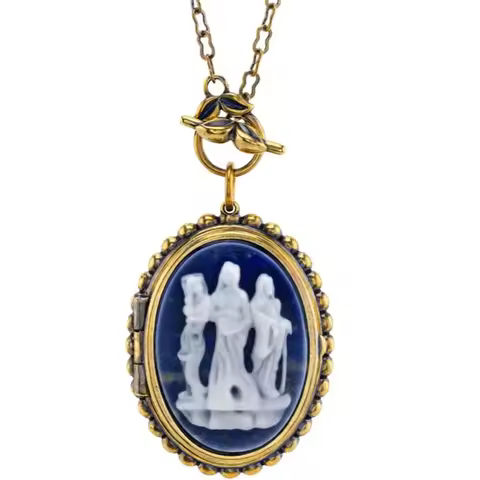 Agatha Harkness Witch Cosplay Necklace Openable Retro Pendant Metal Clavicle Chain Unisex Jewelry Ac