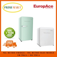 EUROPACE ER 5961A 96L RETRO FRIDGE / ER 5501A 50L RETRO BAR FRIDGE - 1 YEARS WARRANTY