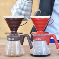 Hario Server Set V60 02 Pour Over Package Contains V60 Server 02 Measuring Spoon and Paper Filter