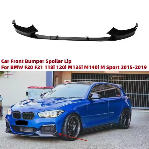 Front Bumper Lip Spoiler For BMW F20 F21 118i 120d 120i M135i M140i M Sport 2015-2019 4Pcs Car Diffu