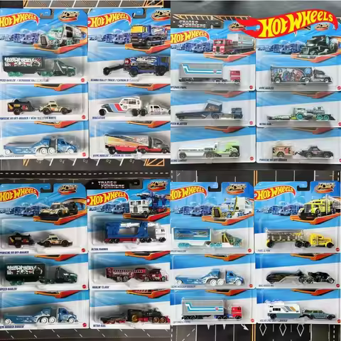 New Hot Wheels Transformers HYT56 Transformerstrack Fleet Optimus Prime Ultra Magnus Volvo 240 Drift