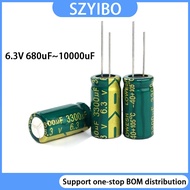 5~20Pcs 6.3V High Frequency Electrolytic Capacitor 680UF/820UF/1,000UF/1500UF/2200UF/3300UF/1,000UF