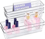 Kuber Industries (6 Piece Set) Storage Organizer (3x9 Inch) Kitchen & Makeup Organizer Tray Set | Dr