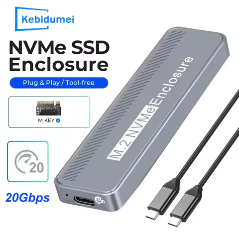 20Gbps NVMe M.2 SSD Enclosure NVMe NGFF PCIe M.2 SSD Case Portable USB C 3.2Gen2 External Adapter fo