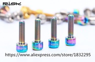 Bicycle bolt 6pcs/Lot M5x18/20mm Ti Titanium Bicycle Stem Bolt Mountain Bike Ultralight Stem Screw w