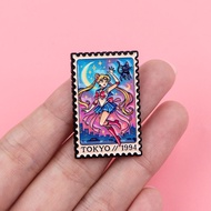Anime Sailor Moon Brooch Cartoon Metal Badge Creative Bag Jewelry Medal Clothing Brooch Accessories 