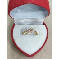 cincin mata 7 pink putih S 1 gram emas muda