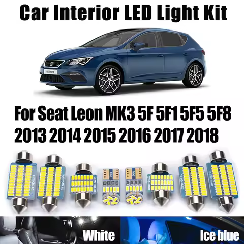 14Pcs Canbus LED Interior Light Kit For Seat Leon MK3 5F 5F1 5F5 5F8 2013 2014 2015 2016 2017 2018 C