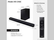 全新 Samsung 三星 藍牙 soundbar 重低音揚聲器 HW-C450