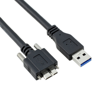 #N/A - Usb3.0 A to Micro B Cable 適用於工業相機線纜帶螺絲轉接數據線（3米）#Q901028422