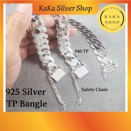 Original Silver 925 Bracelet Safety Chain 540 TP Bangle For Men | Gelang Tangan Bangle Lelaki Rantai Kecil Perak 925