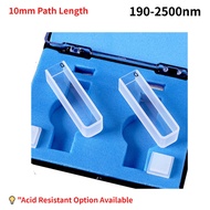 Quartz Cuvette 10mm Path Length UV-Vis Spectrophotometer Cuvette 2pcs/Pack
