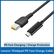 Kabel Pengecasan USB C Type C ke palam segi empat 11*4.5mm DC untuk Lenovo G400 G500 G505 G405 Think