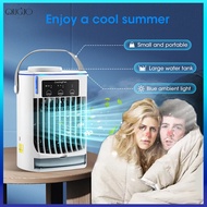 Portable Air Cooler Refrigeration Desktop Cooling Fan Water Cooling Sprayer Fan USB Ultrasonic Air Conditioning Quiet 3 Modes for Living Room Bedroom