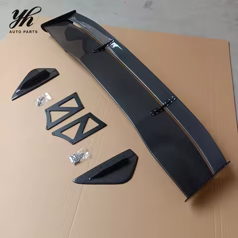 Real Carbon Fiber 1600mm GT Rear Spoiler Wing for Mitsubishi Lancer Evolution EVO 7 8 9 Single Deck 