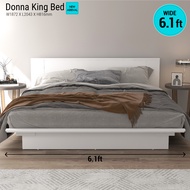 Synergy House Donna Harmony King Bed | Euro Oak/White | 6ft Bedframe | Katil King 6 Kaki
