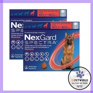 Nexgard Spectra for Extra Large Dogs 30.1 to 60 Kg (Red) 6 Chews (Expiry- Feb-25)