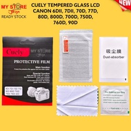 cuely tempered glass layar lcd canon dslr &amp; mirrorless eos m series - 70d 77d 80d800d