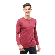 Hamlin Jack T-Shirt Atasan Kasual Kaos Polos Pria Model Kancing Lengan Panjang Material Cotton ORIGI