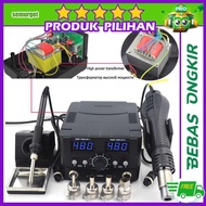 SOLDERING STATION 2IN1 SOLDER+HOT AIR HEAT 750W YCD-8582D - HITAM