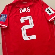Original Kevin Diks #2 Timnas Indonesia National Team Home Jersey 2024/2025 Erspo Player Issue PI Or