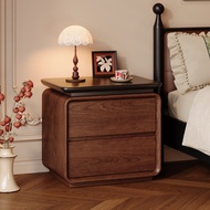 2026 Slim Bedside Table No Assembly | Vintage Cream Rattan Cabinet | MCM Small Storage w/USB Port | 