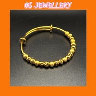 Gelang Tembaga Original (Manik-Manik) Gred A COP 999 Warna 24K Gold ⚠️Boleh Laras / Adjustbale⚠️ (GT