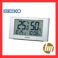 Seiko Clock Alarm Clock Alarm Clock Electric Wave Digital Calendar Comfort Temperature Humidity Display Silver Metallic