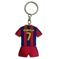 FCB Barcelona Rubber Keyring - David Villa 7