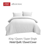 E&Q Duvet Cover White / Quilt Cover / White Comforter Cover / King Queen Duvet Cover / Sarung Selimu