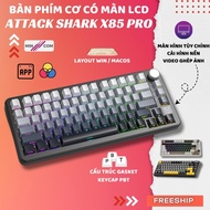 Mincom Attack Shark X85Pro Tri-Mode Mechanical Gaming Keyboard, TFT Screen, 4000mAh Battery, Custom 