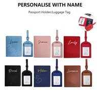 Personalised Passport Holder Luggage Tag Farewell gift Passport covers Customized Christmas Gift Xmas Gift