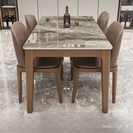BW88/ Opal Nordic Rock Plate Dining Table Italian Marble Household Small Apartment Modern Simple Rectangular Solid Wood