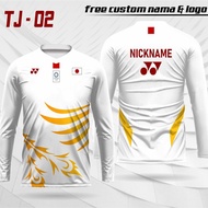 jersey badminton timnas jepang jersey bulutangkis - putih xxl