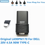 Original 90W AC Adapter Charger For DELL 20V 4.5A USB TYPE-C LA90PM170 DA90PM170 0TDK33 Laptop Power