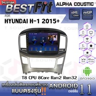 Alpha Coustic จอแอนดรอย ตรงรุ่น HYUNDAI H-1 2015+  ระบบแอนดรอยด์V.12 ไม่เล่นแผ่น เครื่องเสียงติดรถยน