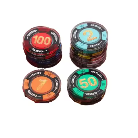 10Pcs/Lot Square Round Texas Poker Chips Coins Professional Casino Poker Club Entertainment Board Ga