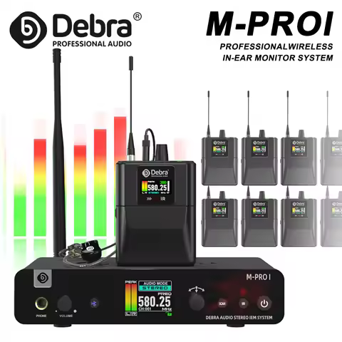 Debra Wireless In-Ear Monitor System, UHF Ultra High Frequency (UHF) Transmission 80 meters range, f