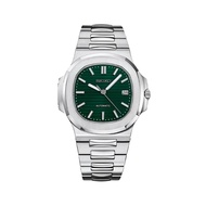 Seiko Mods PP Nautilus Green dial silver band & bezel case Seikolex NH35 mechanical watch automatic 