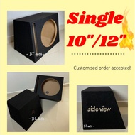Speaker box/ Subwoofer box single 10inches/12inches (18mm thick). Kotak subwoofer