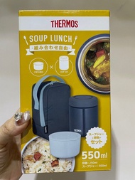 全新 連說明書 THERMOS膳魔師 飯盒 飯壺 保溫 保溫便當盒_JBY-550系列 「藍色」Soup lunch box （正價$318）