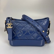 CHANEL 流浪包漸層漆皮小號藍色 25開