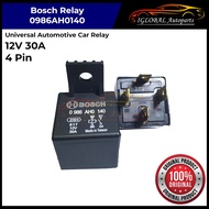 Bosch Universal Automotive Car Relay 12V 30A 4 Pin Bosch Relay - 0986AH0140